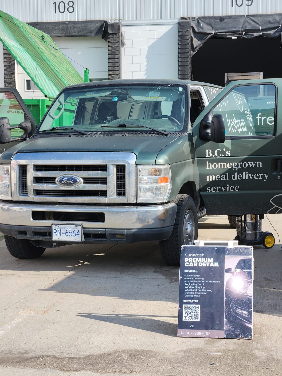 SunWash cargo van fleet detailing in Calgary